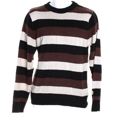 Follow Your Path Hemp Sweater - Brown Stripes
