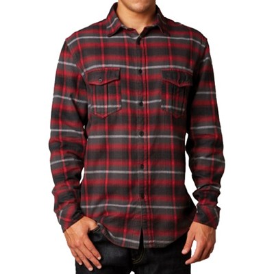 Boomer L/S Woven Flannel Shirt - Red
