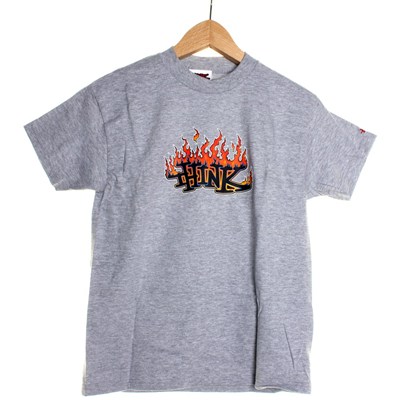 Flame Logo Youths S/S T-Shirt - Heather Grey