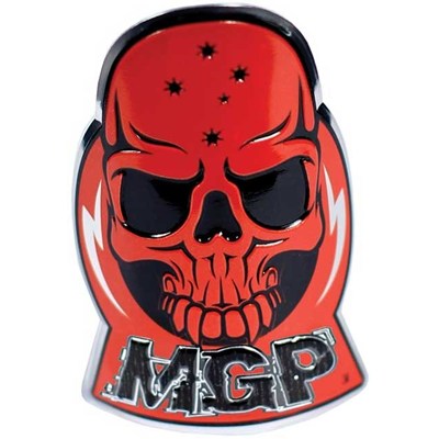 MGP Headtube  Skull Logo Badge - Red