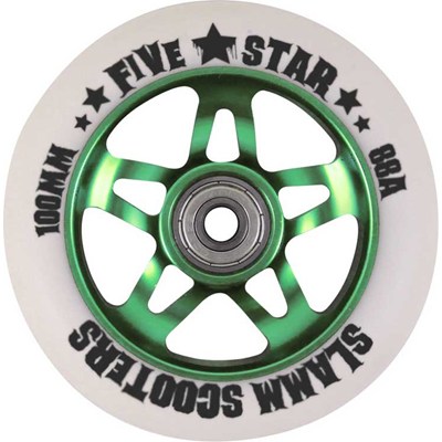 5 Star Alloy Core Scooter Wheel and Bearings - Green
