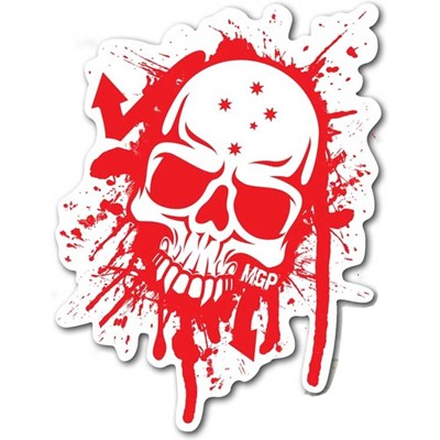 MGP Red & White Skull Sticker