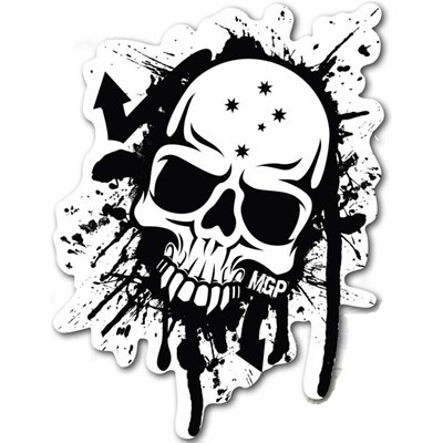 MGP Black & White Skull Sticker