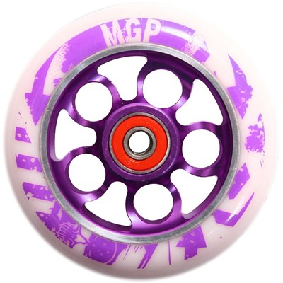 MGP Aero 110mm Scooter Wheel Including Bearings (Nitro Gr) - Purple/White