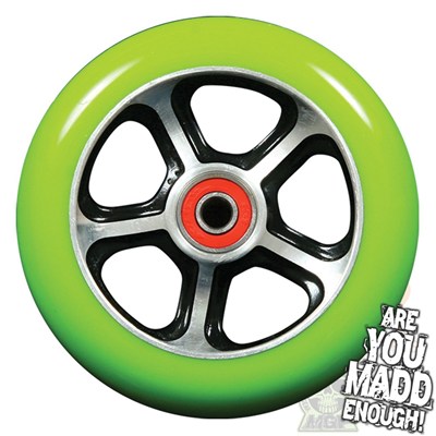 DDAM CFA 110mm Scooter Wheel Including Bearings - Black/Green
