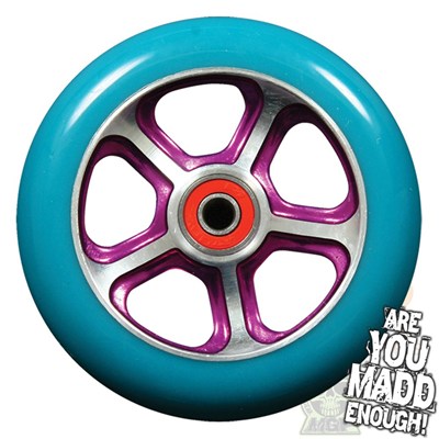 DDAM CFA 110mm Scooter Wheel Including Bearings - Purple/Turquoise