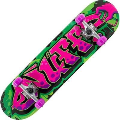 Graffiti II Pink 7.25inch Mini Complete Skateboard