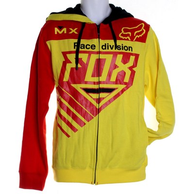 Racer Zip Front Hoody - Red