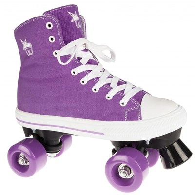 Canvas High Kids Quad Roller Skates - Purple