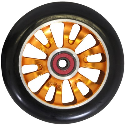 Vicious Extruded CNC 110mm Scooter Wheel Including Bearings - Orange/Black