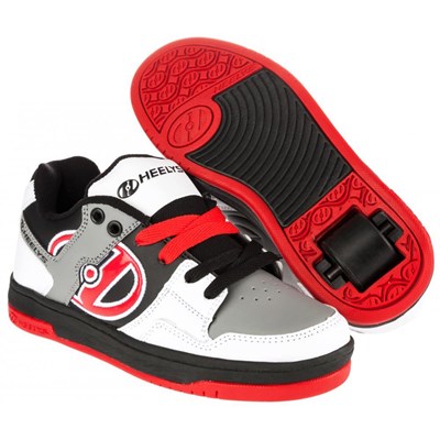 Flow White/Black/Grey/Red Kids Heely Shoe Flow White/Black/Grey/Red Kids Heely Shoe