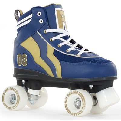 Varsity Blue/Gold Quad Roller Skates