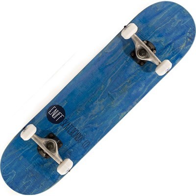 Logo Stain Blue 8inch Complete Skateboard