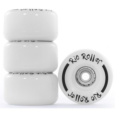 Light Up Quad Roller Skate Wheels - White Frost