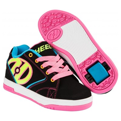 Propel 2.0 Black/Neon Multi Kids Heely Shoe