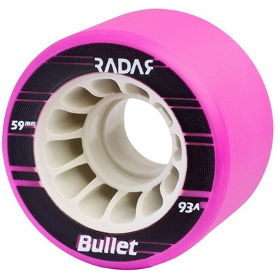 Bullet 59mm/93a Roller Derby Skate Wheels- Neon Purple