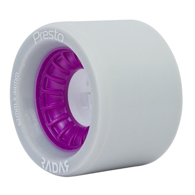 Presto Wide 62mmx44mm/97a Roller Skate Wheels- Grey/Purple