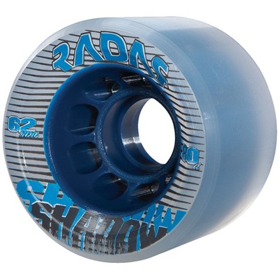 Shadow 62mm/80a Roller Skate Wheels- Clear/Blue