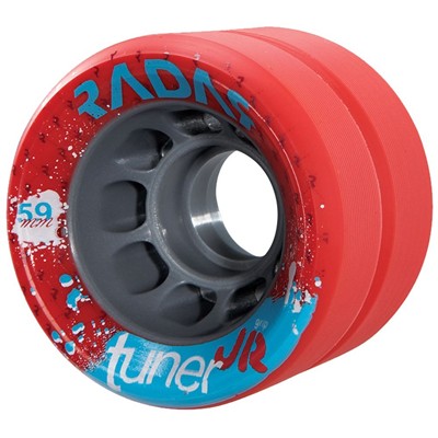 Tuner JR 59mm Derby Roller Skate Wheels-Red