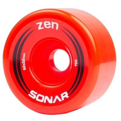 Sonar Zen 62mm/85a Roller Skate Wheels- Red