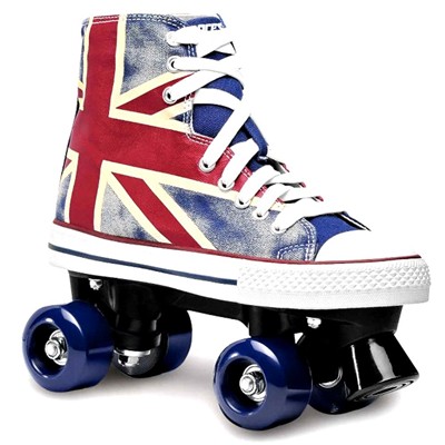 Chuck Union Jack Kids Quad Roller Skates