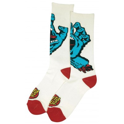 Screaming Hand Socks - White