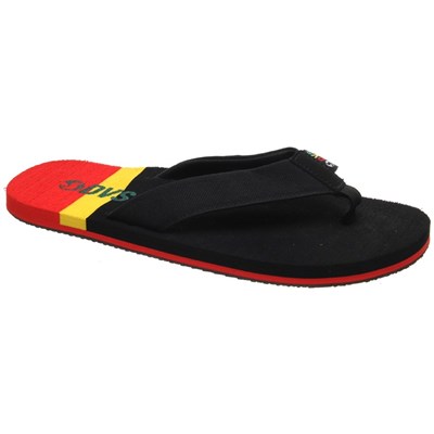 The Griff Sandal - Black Rasta Stripe