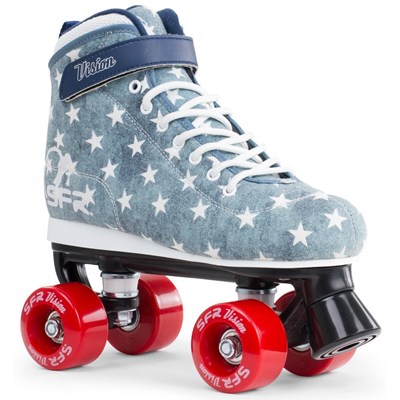 Vision Canvas Kids Quad Roller Skates - Blue Jeans