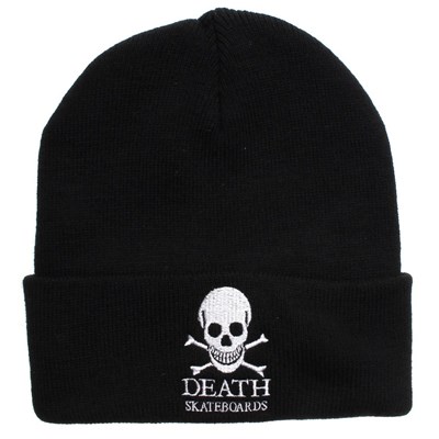 Death OG Skull Logo Cuff Beanie - Black