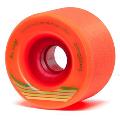 Cage Centreset Longboard Wheels - Orange