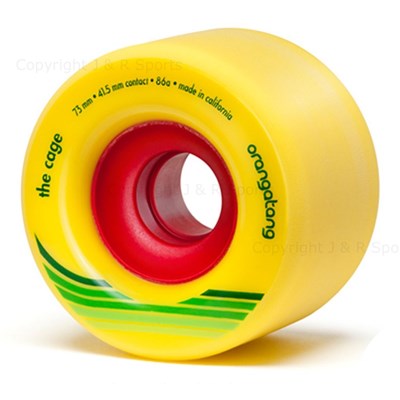 Cage Centreset Longboard Wheels - Yellow