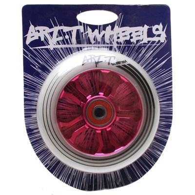 Ultra Light 100mm Aluminium Hub Scooter Wheel with Bearing - Pink