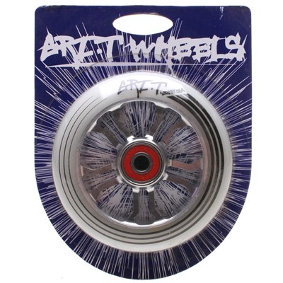 Ultra Light 100mm Aluminium Hub Scooter Wheel with Bearing - Silver