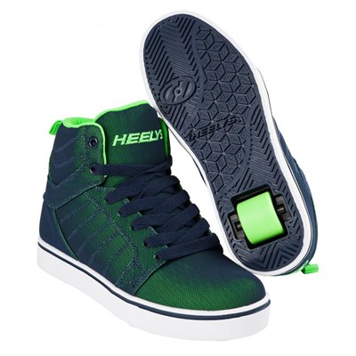 Uptown Navy/Lime Super Mesh Kids Heely Shoe Uptown Navy/Lime Super Mesh Kids Heely Shoe