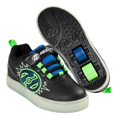 POW Lighted Black/Blue/Green Kids Heely X2 Shoe POW Lighted Black/Blue/Green Kids Heely X2 Shoe