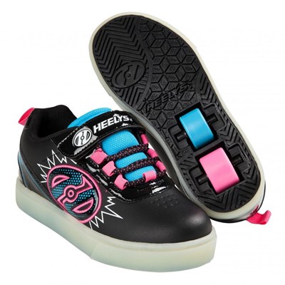 POW Lighted Black/Neon Blue/Neon Pink Kids Heely X2 Shoe POW Lighted Black/Neon Blue/Neon Pink Kids Heely X2 Shoe