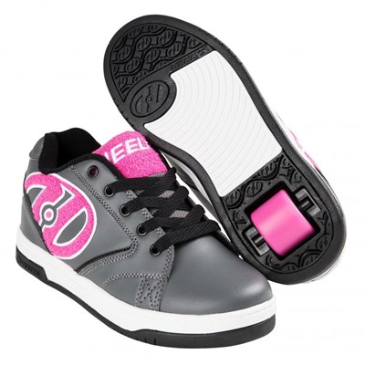 Propel Terry Charcoal/Pink Terry Logo Heely Shoe Propel Terry Charcoal/Pink Terry Logo Heely Shoe