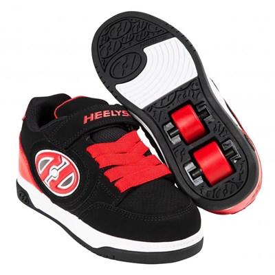 Plus Lighted Black/Red Kids Heely X2 Shoe