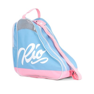 Script Ice/Roller Skate Carry Bag - Blue/Pink