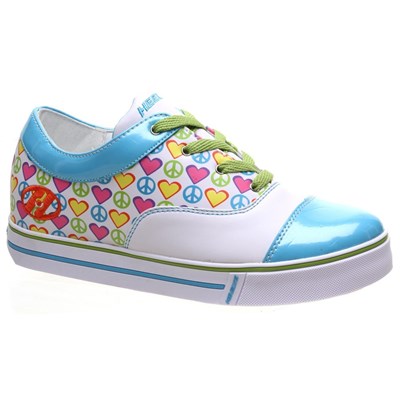 Feisty Blue/White/Multi Heely Shoe