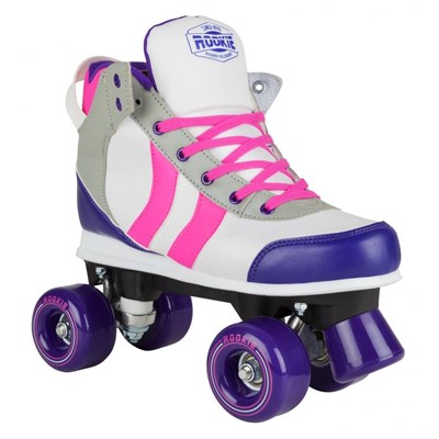 Deluxe Pink/Grey/Purple Quad Roller Skates