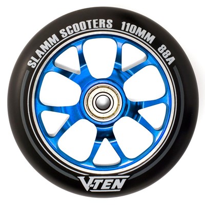 V-Ten II 110mm Alloy Core Scooter Wheel and Bearings - Blue