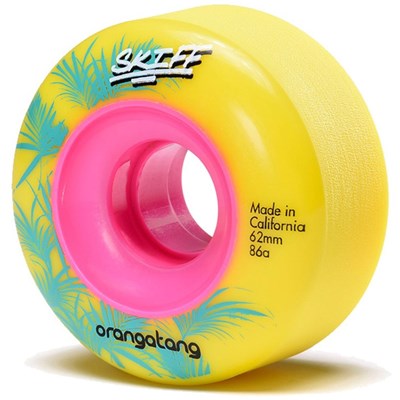 Skiff Slasher 62mm Longboard Wheels - 86a Yellow