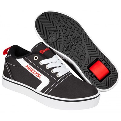 GR8 Pro Black/White/Red Kids Heely Shoe