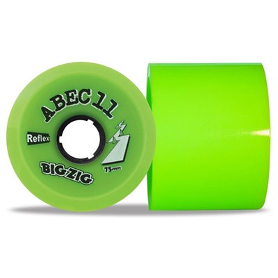 Reflex BigZigs 75mm/80A Longboard Wheels - Lime