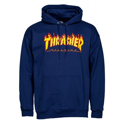 Flame Logo Hoody - Navy