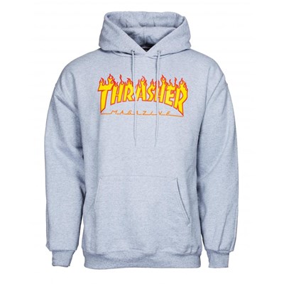 Flame Logo Hoody - Grey