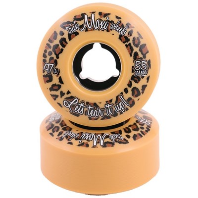 Trick 55mm/97a Roller Skate Wheels - Cream/Tan