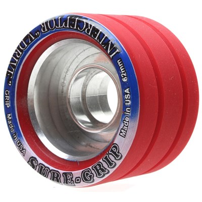 Interceptor V-Drive 62mm Red Roller Skate Wheels