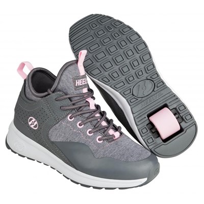 Piper Charcoal/Light Pink Kids Heely Shoe Piper Charcoal/Light Pink Kids Heely Shoe